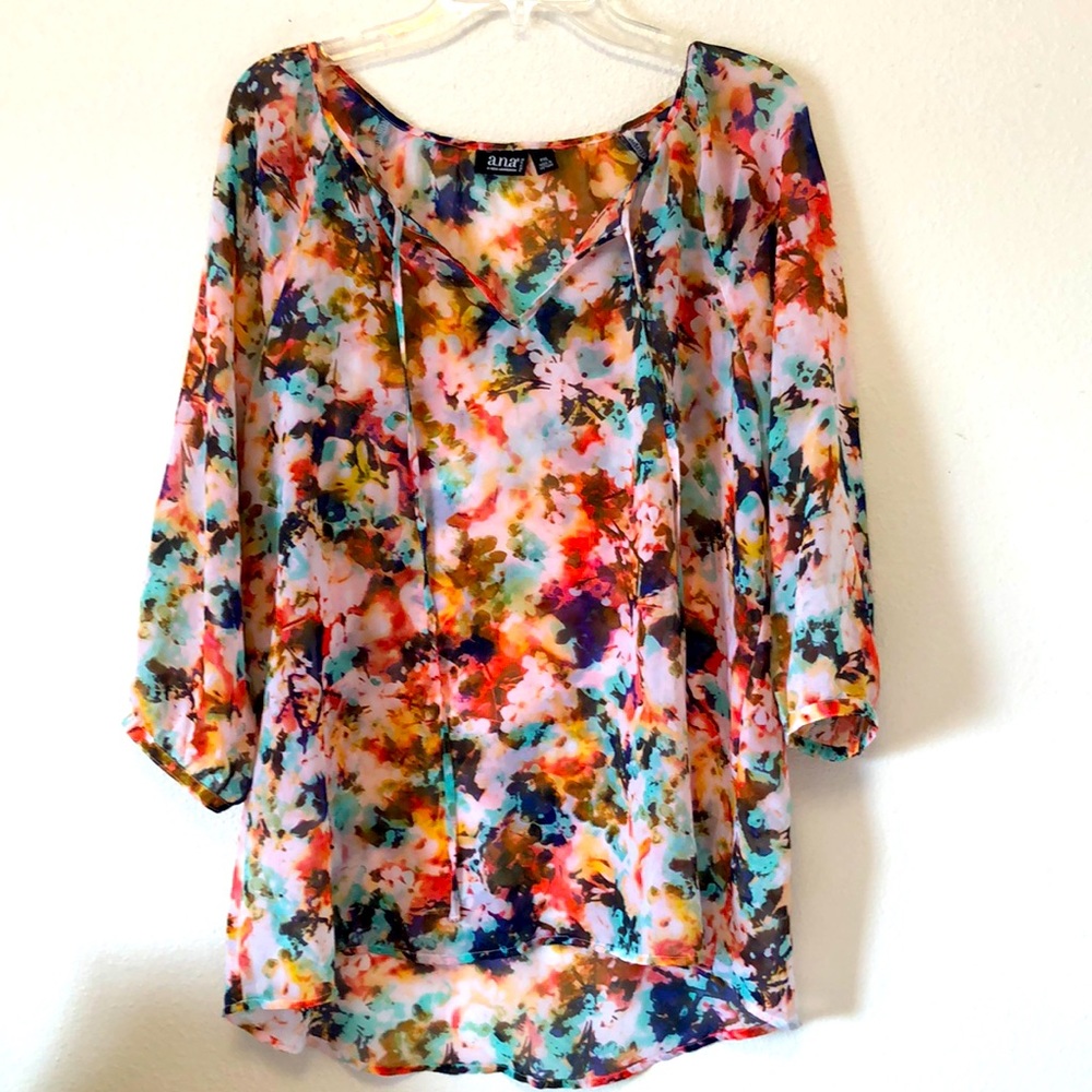 a.n.a Multicolor Floral Women's Top
